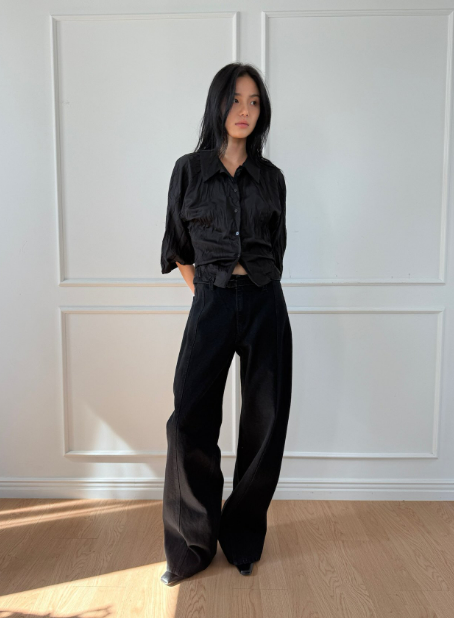 런던플랏 베이스 링클 셔츠&탑