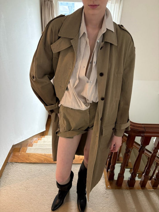 런던플랏 다잉 트렌치 코트