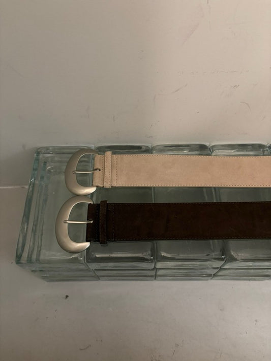 런던플랏 스웨이드 버클 벨트