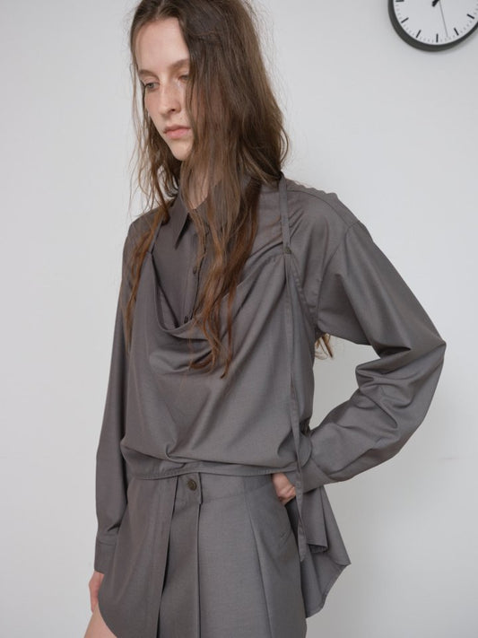 런던플랏 드레이핑 셔츠&탑