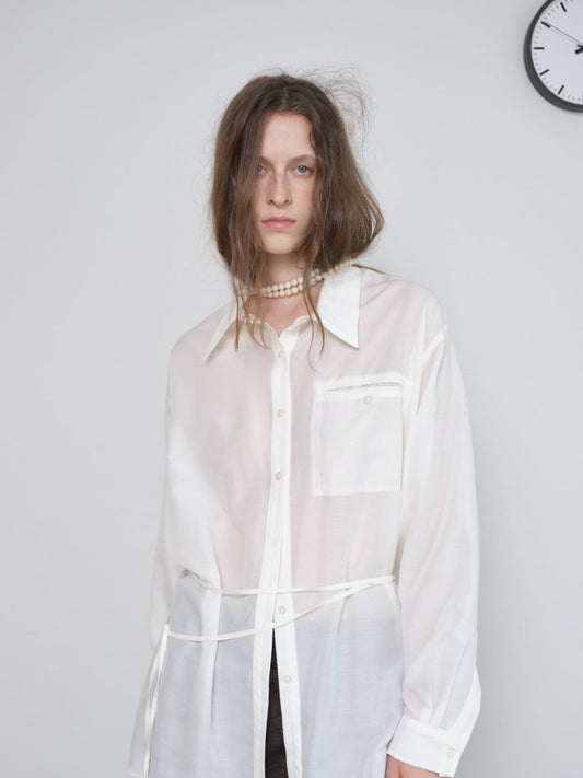 런던플랏 실크포켓 셔츠