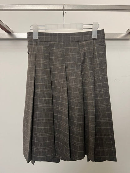 LONDONFLAT Check Pleated Skirt