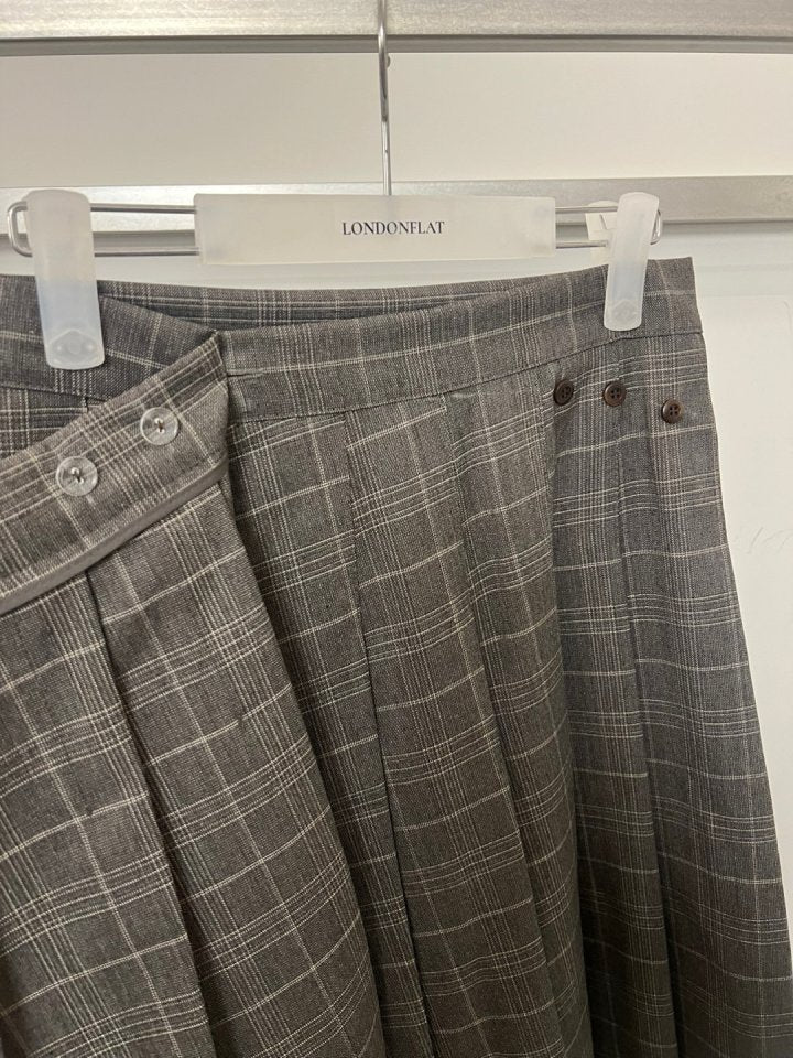 LONDONFLAT Check Pleated Skirt