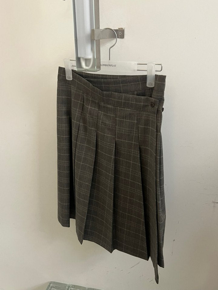 LONDONFLAT Check Pleated Skirt