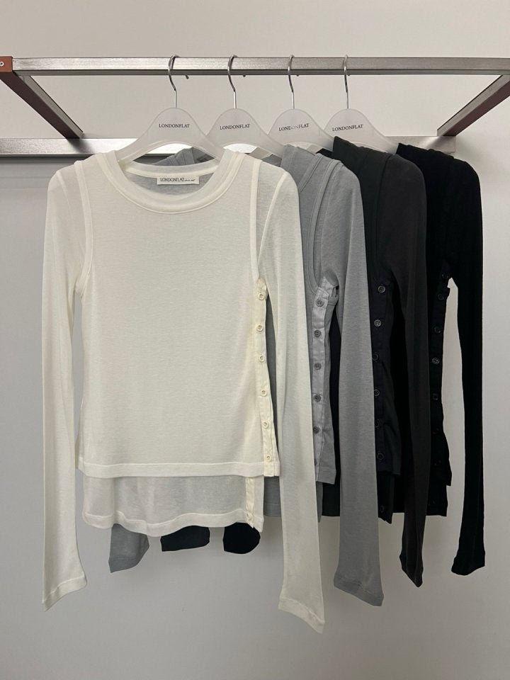 LONDONFLAT Double Button T-shirt